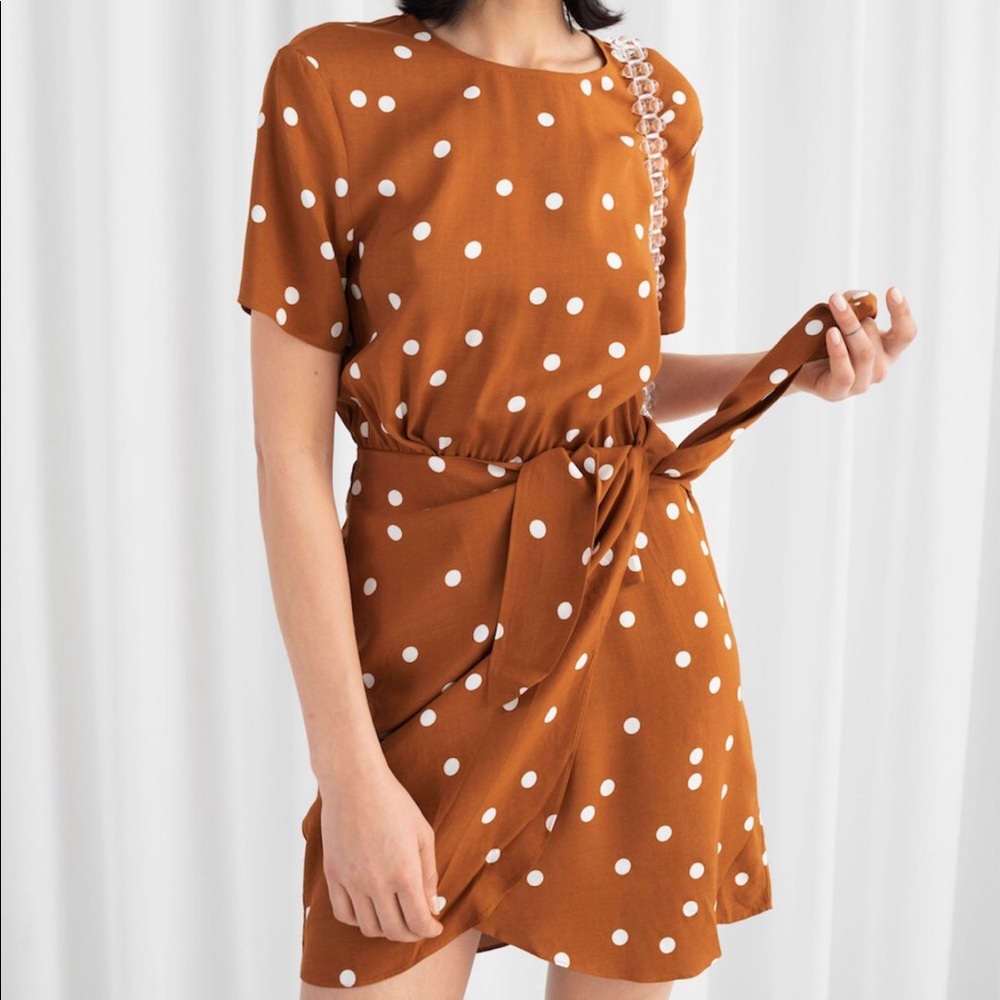 & other stories polka dot dress
